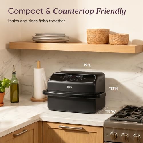 Cosori TWINFRY 9 QT Double Air Fryer, Removable Divider, PFAS-Free Ceramic