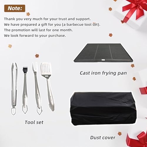 98.4 Inch Outdoor Kitchen Island, 72000 BTU Modular Propane Gas Grill Combination With Refrigerator and Sink, Outdoor Stainless Steel Barbecue Bar, Propane Grill for Patios, Gardens, Parties