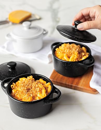 Now Designs by Danica Stoneware Round Cocotte, Speckled, 9 oz