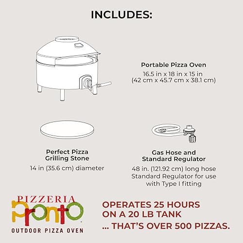 Pizzacraft Portable Outdoor Pizza Oven - Stonebaked Pizza Oven - Thermabond Technology, Even Heat Distribution, and 2 Baking Stones - Stainless Steel - Perfect for Backyard, Camping, and Tailgating