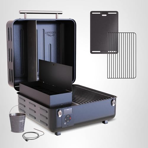 Traeger Grills TFT18KLD Ranger, Portable Wood Pellet Grill and Smoker – Electric Tabletop Pellet Smoker with Digital Arc Controller, Cast Iron Griddle, For Tailgating and Outdoor Cooking