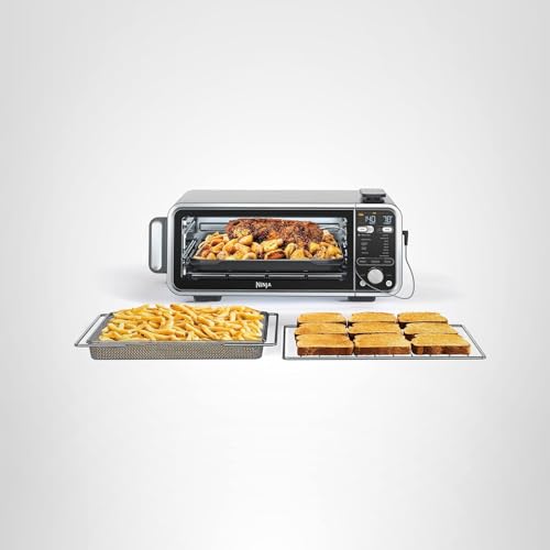 Ninja, Toaster Oven, Air Fryer, Thermometer, Toaster Oven Air Fryer Combo, Stainless Steel, Quick meals, Fries, Frozen Food, Air Fry, Dehydrate, Reheat, 13-in-1,Less Oil, Flip Away Oven, Foodi, SP351