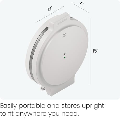 Chefman Everything Maker & Pizza Oven – 1440W Countertop Electric Pizza Maker with 12” Nonstick Cooking Plates, Plus Makes Quesadillas, Omelettes and More, with Indicator Lights and Vertical Storage