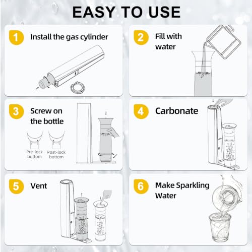 Soda Maker Adds Fizz To Any Water or Beverage Sparkling Water for Home