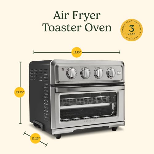 Cuisinart Air Fryer Toaster Oven Combo, Countertop, 7-in-1, 1800W, TOA-55