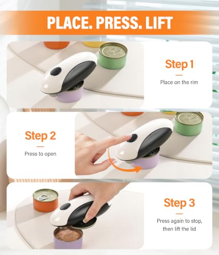 ALLVANA Electric Can Opener, Automatic Rechargeable Smooth Edge Side Cut