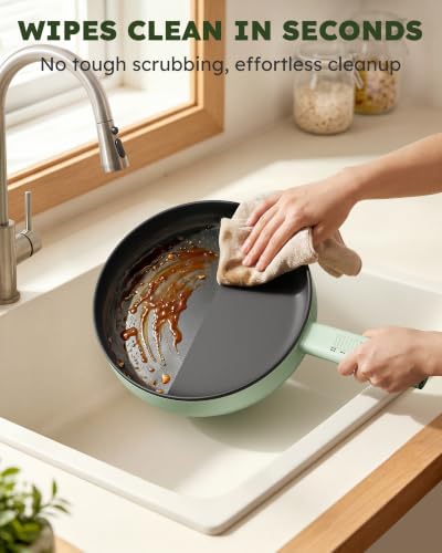Topwit 11 Inch Electric Frying Pan, Non-Stick Electric Skillet