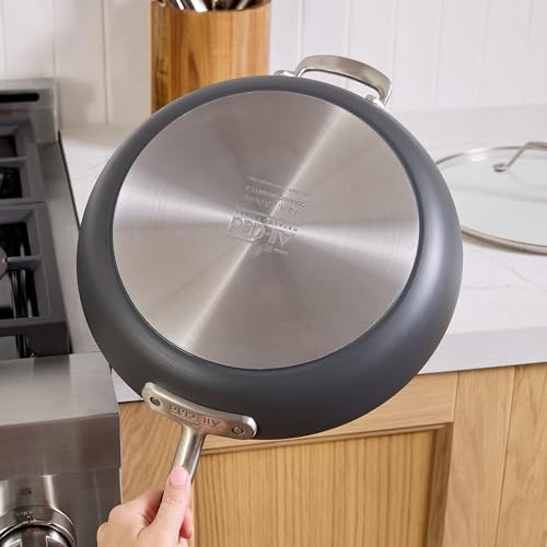 All-Clad HA1® Ceramic Nonstick, 10 Piece Cookware Set - Oven Safe up to 450° & Compatible with All Stovetops (Gas, Electric & Induction), Light Grey