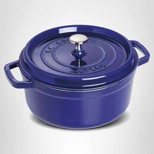 Staub Cast Iron 4-qt Round Cocotte - Dark Blue