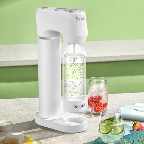 Secura Home Soda Streaming Machine Soda Maker, Sparkling Water and Carbonated Water Machine, Compatible with 60l Co2 Cylinders (Not Included)