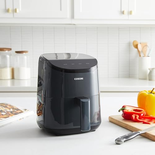 Cosori Air Fryer 2.1 QT, Small & Mini 4-in-1 airfryer Ideal for Simple Meals and Snack, Easy to Leftover Food to Crispy, Up to 97% Less Oil, 30 In-App Recipes, Nonstick & Dishwasher-Safe Basket