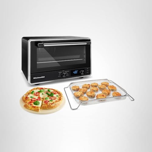 KitchenAid Digital Countertop Oven with Air Fry & Pizza Stone, KCO128BM, Black Matte