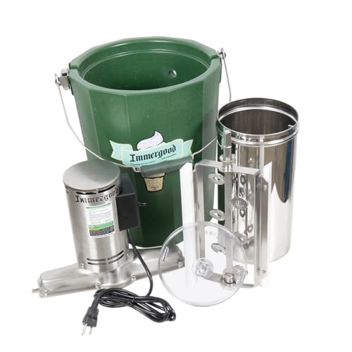 Immergood - 6 qt. PREMIUM Electric Ice Cream Maker - Stainless Steel - Leakproof Tub