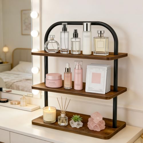 OugeWood 3 Tier Cupcake Stand 2 PACK Wooden Metal Cupcake Stand Reusable Cupcake Display Stand Tiered Tray Stand Dessert Table Display Set Serving Trays for Party Rustic Farmhouse Vendor