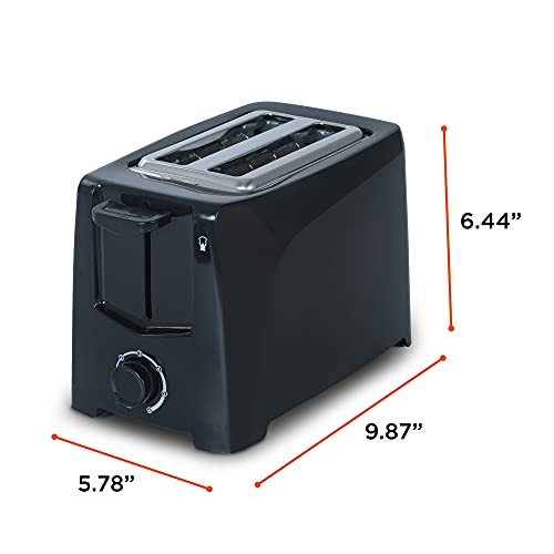 Commercial Chef 2-Slice Toaster, 700 Watts, CCT2201B, Black