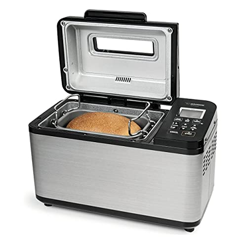 Zojirushi Bread Maker - Premium Breadmaking Machine with Gluten-Free Options, BB-PDC20BA - Digital Timer & Dual Heaters for Baking Enthusiasts Bundle with Oven Mitts and Measuring Spoons (3 Items)