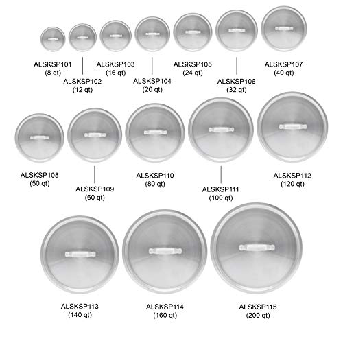 Thunder Group Aluminum Stock Pot Lid, 20 Quart, Silver
