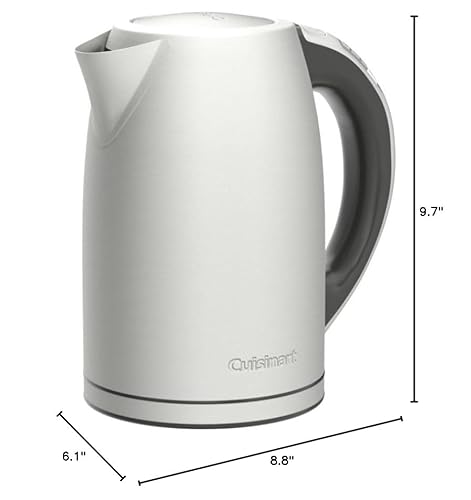 Cuisinart PerfecTemp 1.7-Liter Electric Kettle, Cordless Electric Tea Kettle, 1500W for Fast Heat-Up, 6 Preset Temperatures, 30-Minute Keep Warm, Stay Cool Nonslip Handle, CPK-17P1