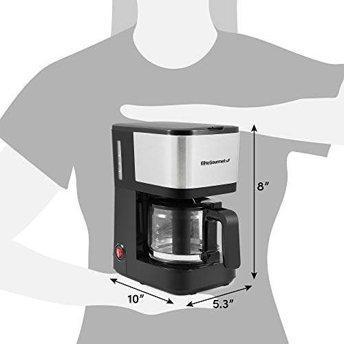 Elite Gourmet EHC9420 Automatic 5-Cup Drip Coffee Maker, Pause N Serve