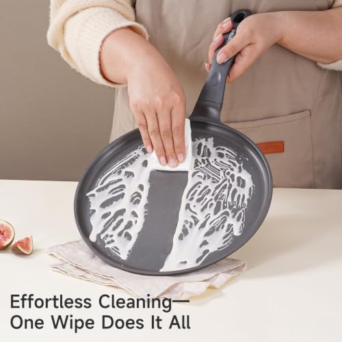 JEETEE Nonstick Crepe Pan, 9.5 Inch Titanium Pancake Pan