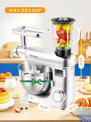 Flyseago Stand Mixer 8-IN-1 8.5Qt 2000W 6 Speed Multifunction Fermentation