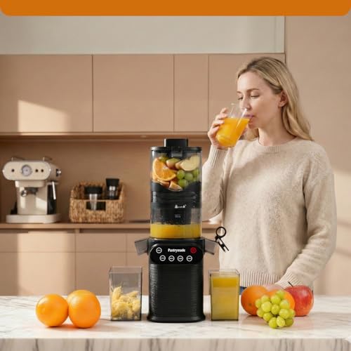Pantrymade Cold Press Juicer | 5.5” Feed Chute, Whole Fruits, High Yield