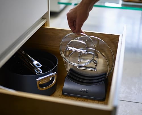 Joseph Joseph Space 6-Piece Nonstick Sauce Pan Set with Lids, Nesting Design, Ceramic Coating, Induction & Oven Safe