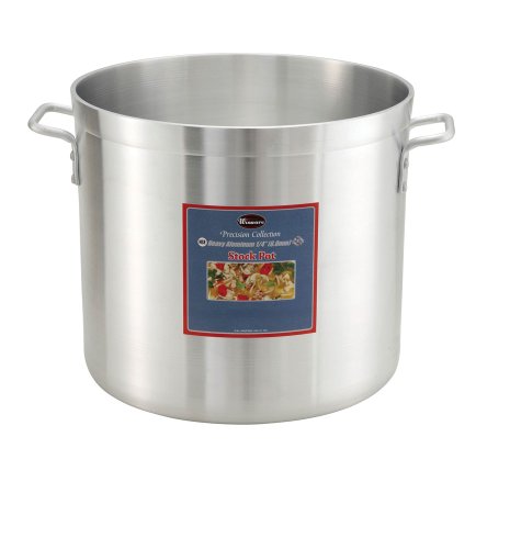 Winco 6.0mm Aluminum Stock Pot, 20-Quart, Medium