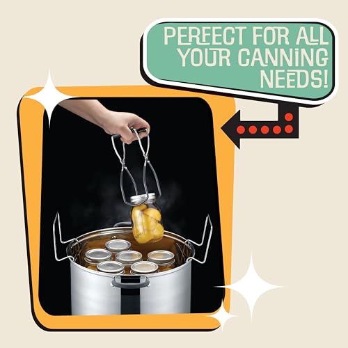 CONCORD 20 Quart Stainless Steel Canning Pot Set. Includes Canning Rack, Tongs, Jar Lifter, Funnel, Wrench, Lid Lifter, Mixer/Measurer (Induction Compatible)
