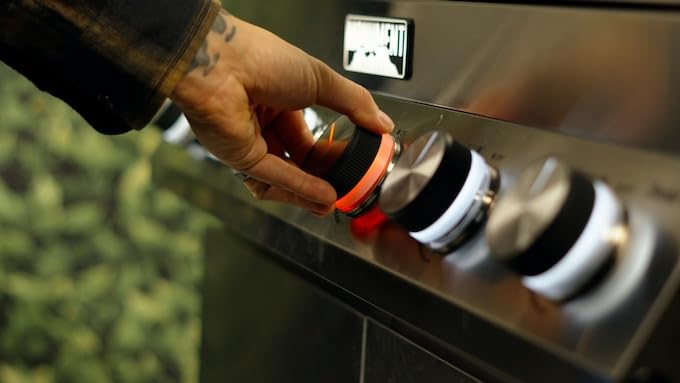 Monument Grills 6-Burner Convertible Natural Gas Smart bbq Grill Stainless Steel Denali 605 with Rotisserie Kit