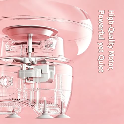 Mini Cotton Candy Maker Machine, Cotton Candy Machine with Paper Sticks & Sugar Scoop, Portable Candy Floss Maker for Birthday Party