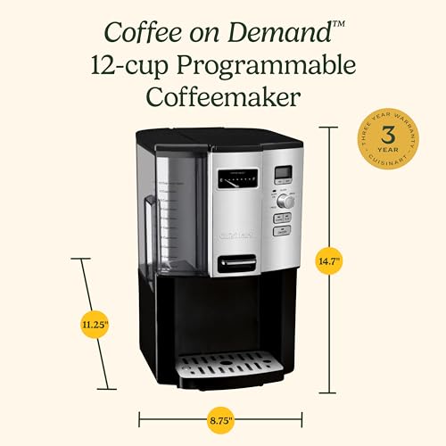 Cuisinart Drip Coffee Maker, Programmable & Self-Cleaning, 12-cup Capacity