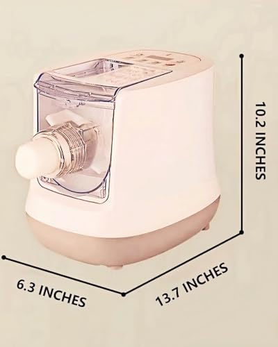Aptovpvp Electric Pasta Maker, 260W Automatic Noodle Machine with 13 Pasta Discs, 500g Flour Capacity, Fresh Spaghetti Fettuccine Dumpling Skin Maker for Home Kitchen