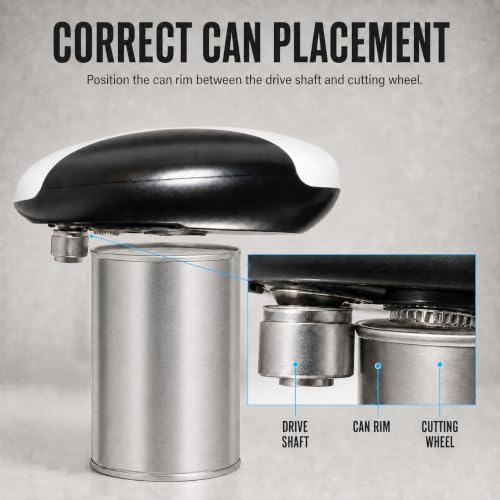 Electric Can Opener, USB-C Rechargeable Automatic Can Opener with Smooth Edge, One-Touch Operation, Magnetic Lid Hold, Easy Kitchen Gadget for Seniors, Fits Most Can Sizes