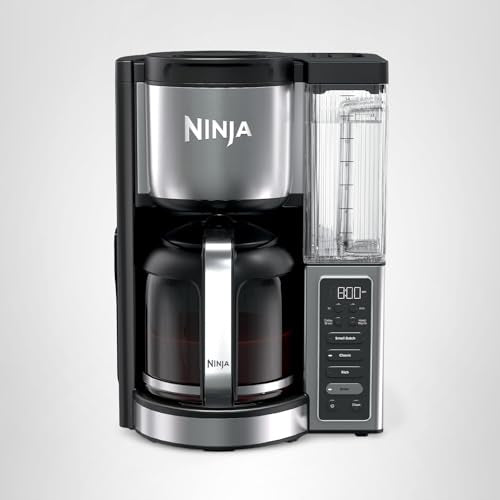 Ninja Fresh Brew™ Drip Coffee Maker, Programmable 14 Cup Glass Carafe, Classic and Rich, 70 Ounces Removable Water Reservoir, Small Batch, Delay, Adjustable Warming Plate, Stainless Steel, CE451