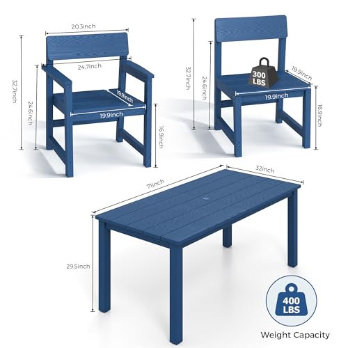 Jocoevol 9 Piece Outdoor Dining Table Set for 8 HIPS Patio Dining Sets