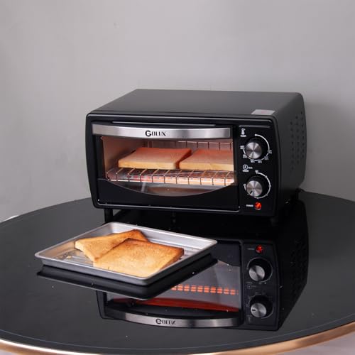 GOLUX 9.6L 4 Slices Countertop Toaster Oven 9.6L 4 Slices Compact Size