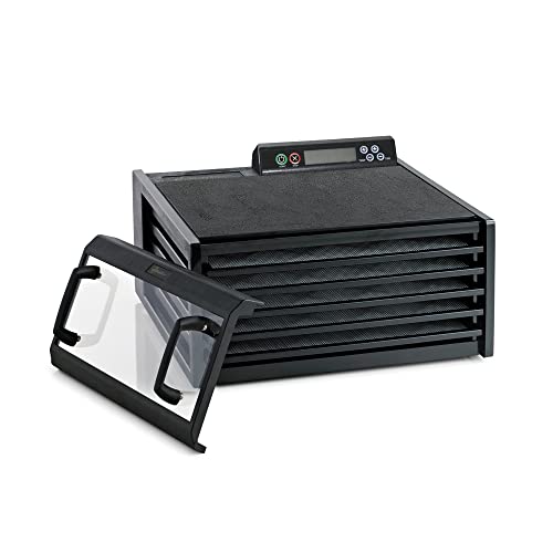 Excalibur 3548CDB Electric Food Dehydrator Features Adjustable Thermostat and Digital 48-Hour Timer Faster and Efficient Drying, 5-Tray, Black