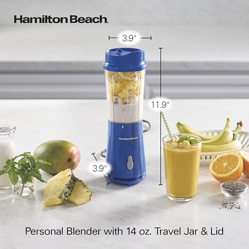 Hamilton Beach Portable Blender for Smoothies With 14 oz. Travel Jar