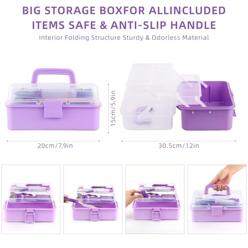 Cake Decorating Kit: Decorating Supplies Tools Kit 235 PCS Baking Accessories Include Spiping Bags and Tips Set, Piping Tips Set, Spatulas, Cake Scraper, 100 Piping Bags, Purple