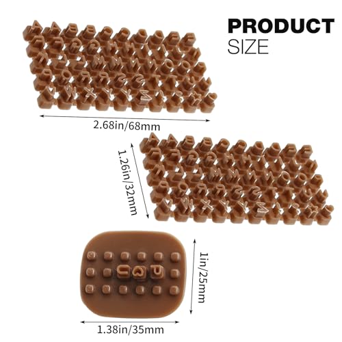 Hoypeyfiy 172 PCS Alphabet Number Symbols Cookie Cutters Set Biscuit Cake Impress Embosser Cutter Stamp Press DIY Embosser Mold for Cake Baking Clay
