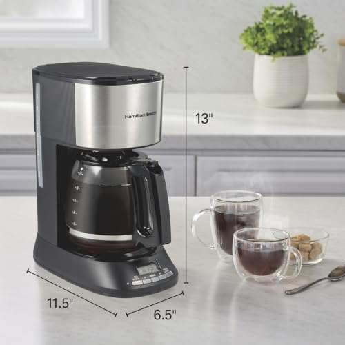Hamilton Beach 12 Cup Programmable Drip Coffee Maker With 3 Brew Strengths