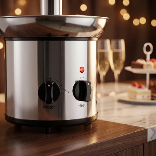 4 Tier Chocolate Fountain for Party, Stainless Steel Electric Chocolate Fondue Fountain Machine for Party