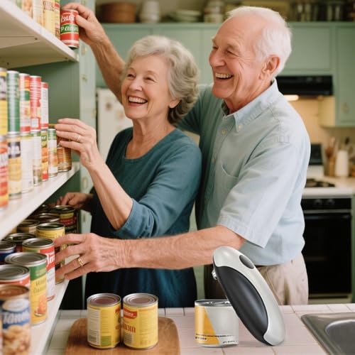 ZEUSORA Electric Can Openers in 2026: Automatic Can Opener Electric with Rechargeable. The Can Opener Creates A Smooth Edge, Making It The Best Gift for Seniors And Kids. (White)
