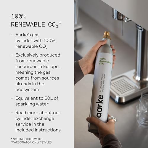 aarke - Carbonator III Premium Carbonator-Sparkling & Seltzer Water Maker-Soda Maker with PET Bottle (Stainless Steel)