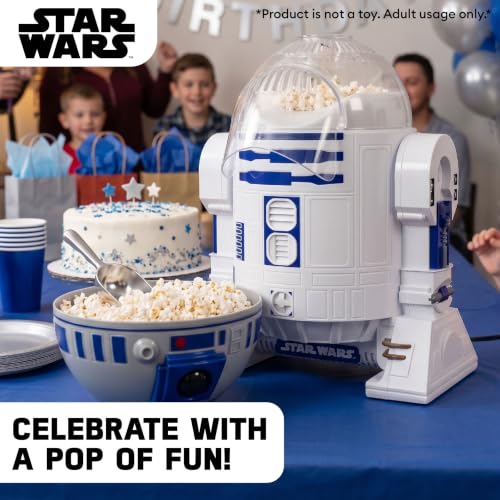 Uncanny Brands Star Wars R2D2 Popcorn Maker- Fully Operational Droid Kitchen Appliance