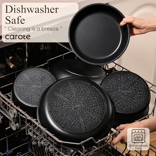 CAROTE 33pcs Pots and Pans Non Stick, Cookware Sets Detachable Handle, Induction Kitchen Pots and Pans,NonStick Cooking Set, Oven/Dishwasher/Fridge Safe, Space Saving, Mothers Day Gifts
