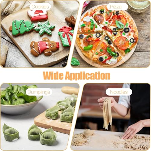 Ddxycfzy Professional Beech Wood Rolling Pin 29cm - Smooth Non-Stick Design, No Handle, Suitable for Baking Pizza/Pie/Cookies/Dumpling Wrappers/Pastry Dough.