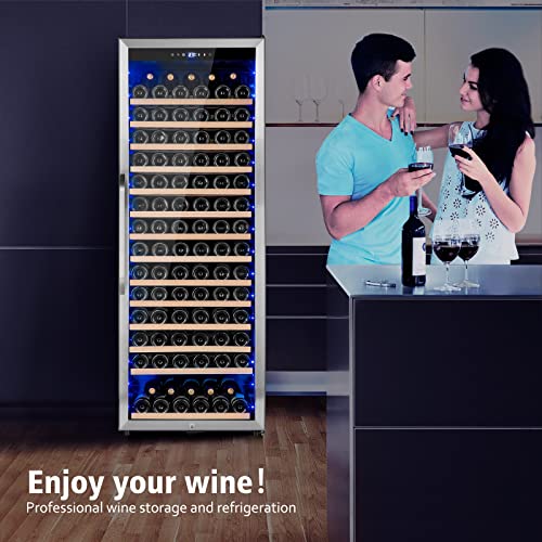 Velivi Wine Cooler Refrigerator, 179 Bottles Professional Wine Fridge with Powerful Compressor,Quiet Operation and Elegant Design for Wine Lovers