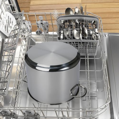 GreatChef Stock Pot Stainless Steel for Cooking Riveted Handle, Heavy Duty Vessel,Induction Compatible All Cooktops in Use, Dishwasher & Oven Safe (14 Quarts)